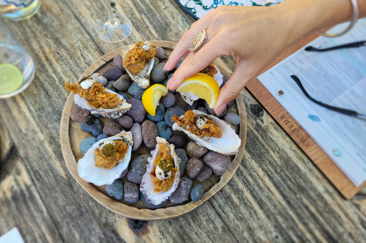 Crispy oysters from Oystera in Todos Santos Mexico. (Heather Irwin/The Press Democrat)