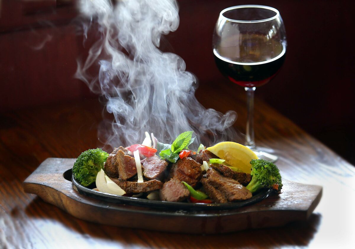 Lamb Kebab from Yeti Restaurant in Santa Rosa. (JOHN BURGESS / The Press Democrat)