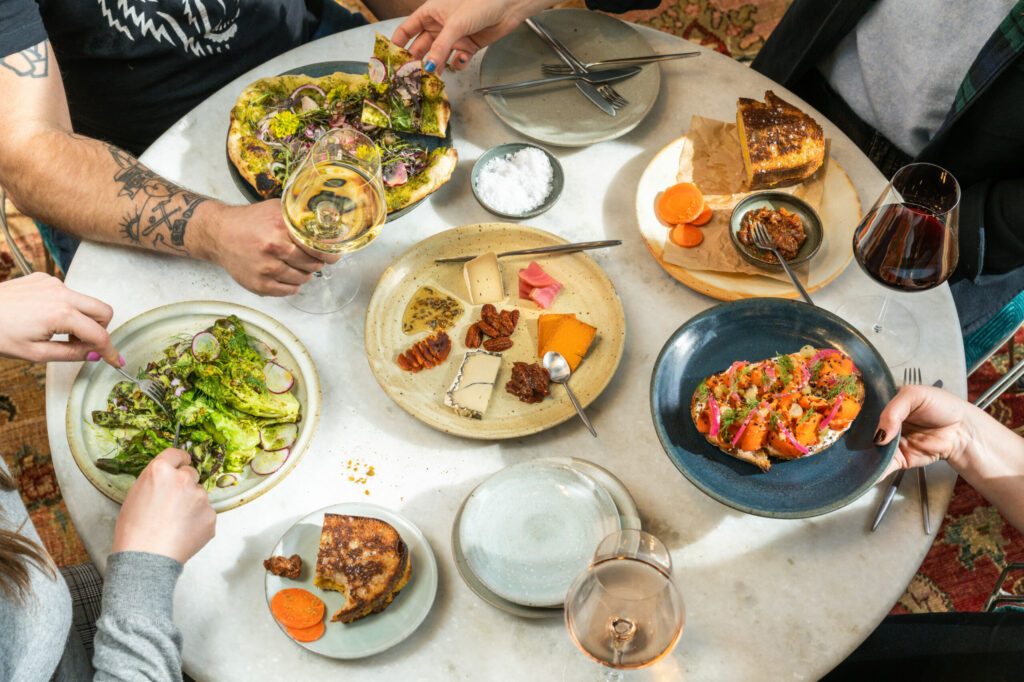 plant-based dishes at Little Saint in Healdsburg