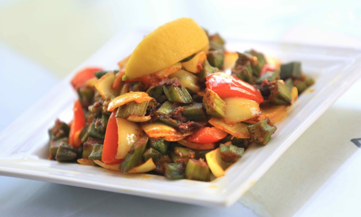 The Bindi Do Pyaza dish at Himalayan Restaurant of Windsor Wednesday April 22, 2015. (Kent Porter / Press Democrat) 2015