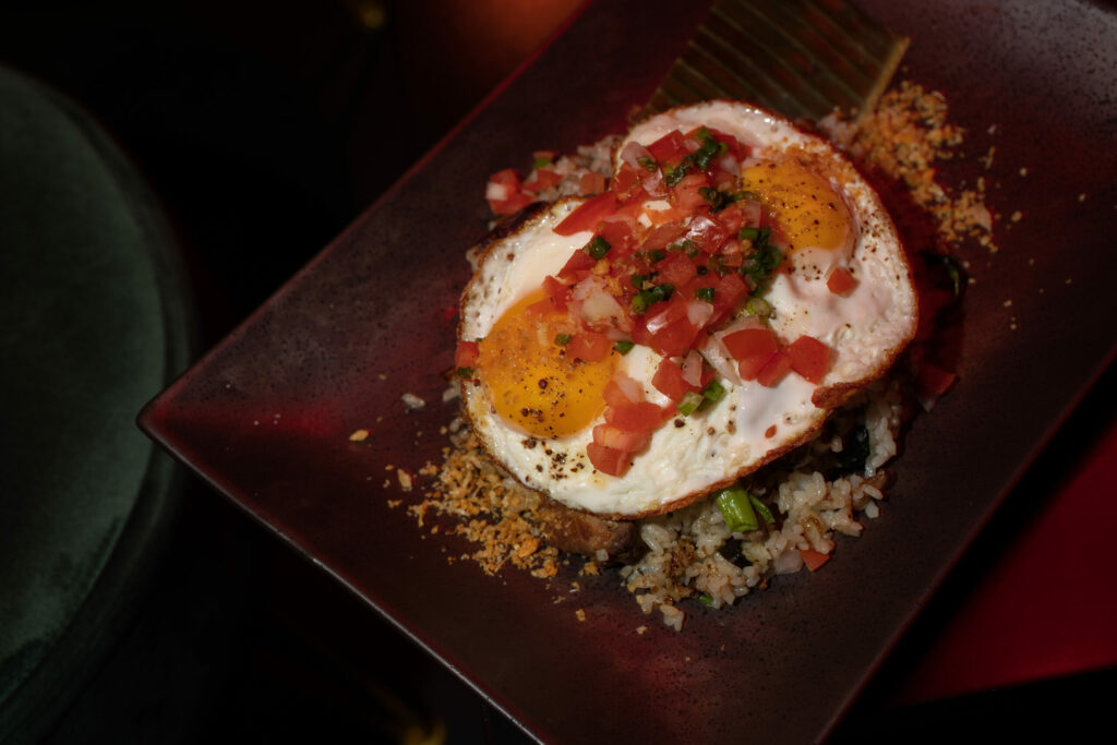 Adobo Fried Rice at Kapu Bar, tiki bar and restaurant in the heart of downtown Petaluma on Keller Street February 1, 2023. (Chad Surmick / The Press Democrat)