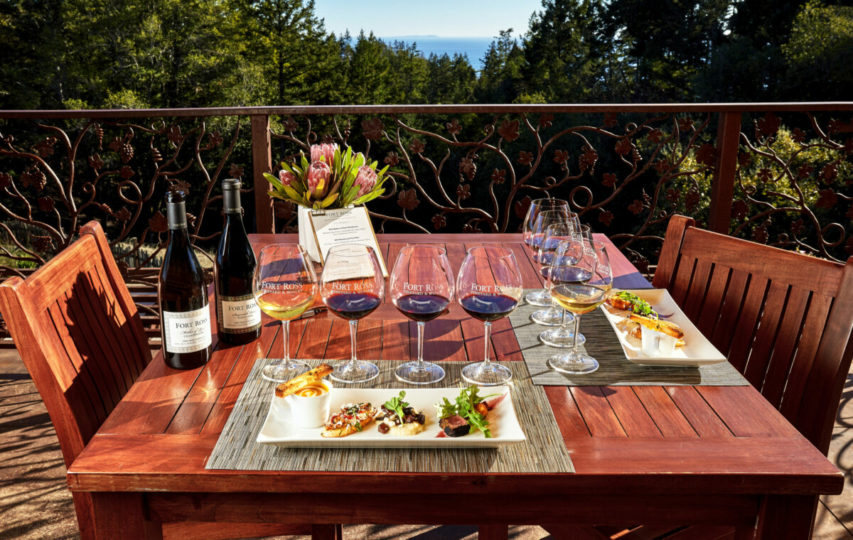 Wine and food pairing at Fort Ross Vineyard and Winery. (Fort Ross Vineyard and Winery)