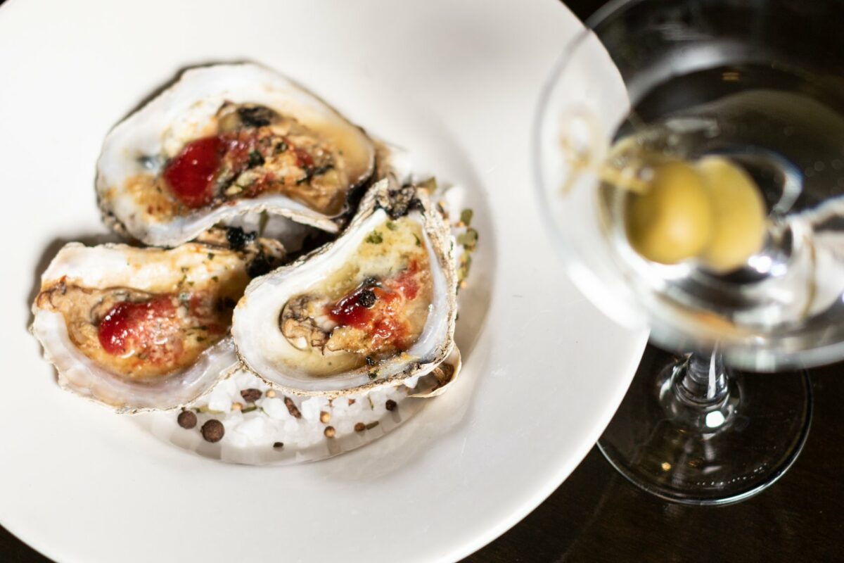 BBQ oysters at Stark's Steak and Seafood.