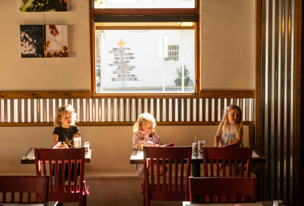 Crayons and kids menus available for families at Americana in Santa Rosa April 13, 2023. (John Burgess/The Press Democrat)