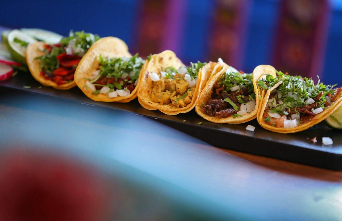 A variety of Street Tacos at El Fogon Taco Shop in Santa Rosa on Friday, April 14, 2023. (Christopher Chung/The Press Democrat)