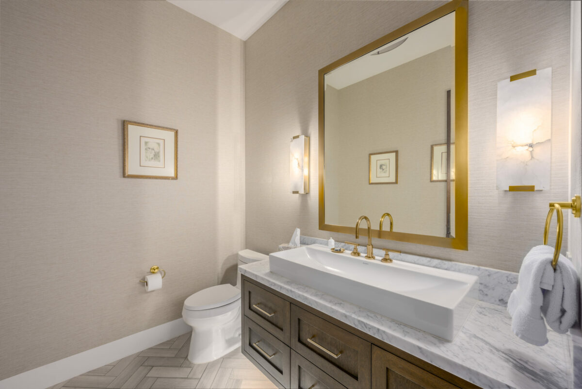 The lighting, furniture and other elements were sourced at Restoration Hardware. (Provided by Carol Sebastiani of Sotheby's International Realty)