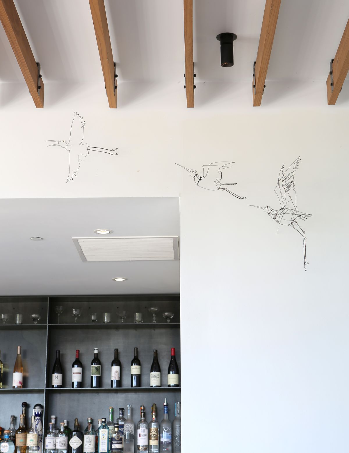 All of Thomas Hill’s work on display at Harmon Guest House is installed in public spaces, so you don’t need to be a guest to take in the exhibition. This photo was taken at The Rooftop at Harmon Guest House. (Harmon Guest House)