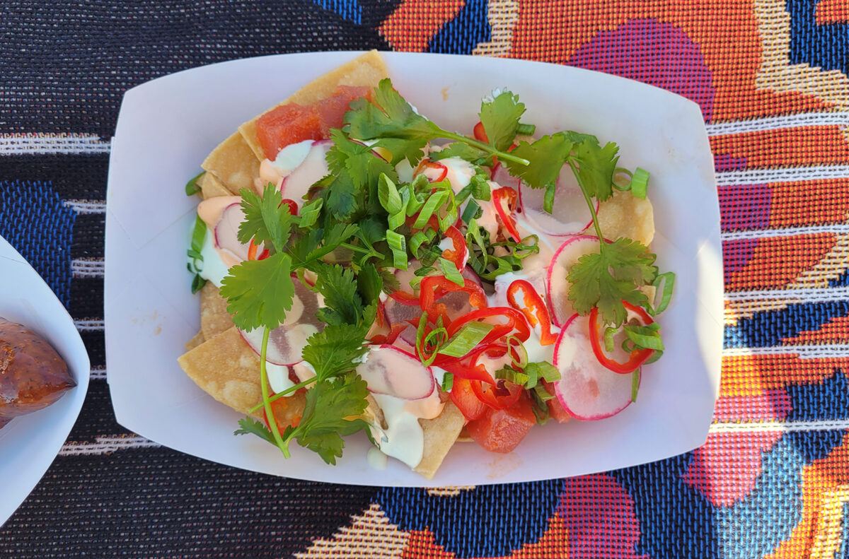 Ahi tuna poke nachos from Press at BottleRock 2023. (Heather Irwin)