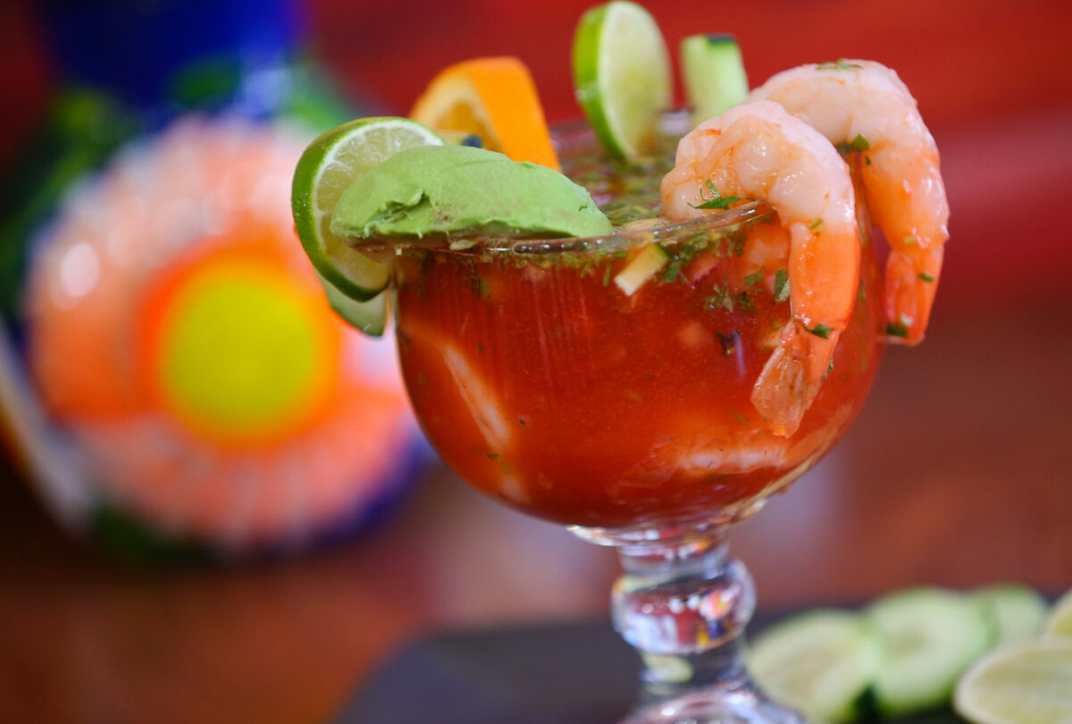 Shrimp Cocktail at El Fogon Taco Shop in Santa Rosa on Friday, April 14, 2023. (Christopher Chung/The Press Democrat)
