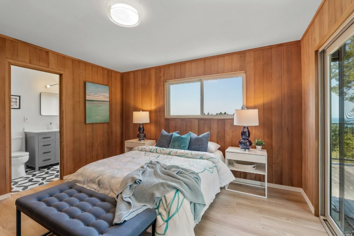 The bedrooms have been renovated with en suite bathrooms. (Bill Oxford Photography)