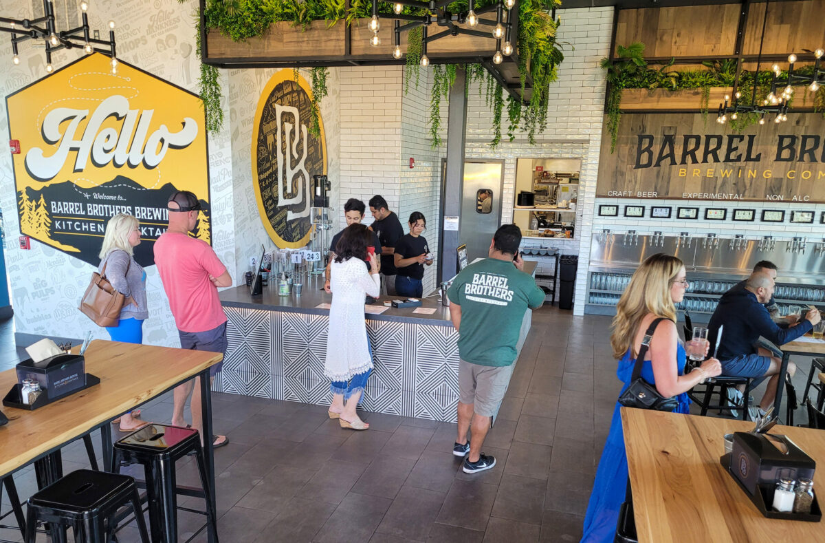 At Barrel Brothers Kitchen & Cocktails, you can pour 1-ounce samples from cocktail taps or full pours from their beer taps. How much you pour is up to you. (Heather Irwin/Sonoma Magazine)