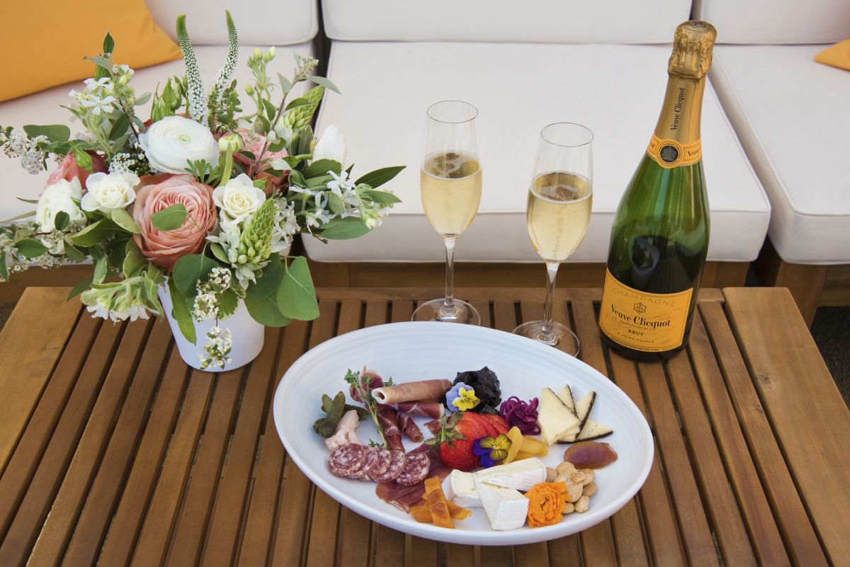 Carneros Resort, Champagne and vegetables