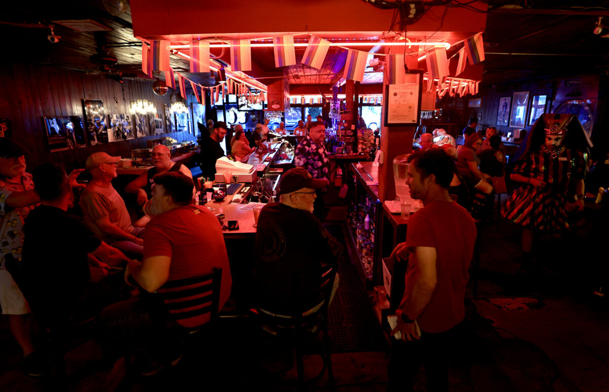 Business is brisk at the Rainbow Cattle Company, located along Guerneville's Main Street, Tuesday, August 23, 2022. (Kent Porter / The Press Democrat) 