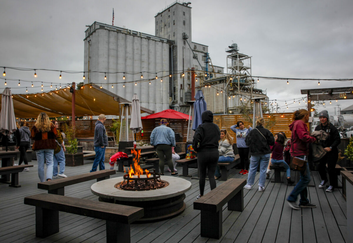 The outdoor area of The Block in Petaluma. Photographed on Wednesday, April 17, 2025. (Crissy Pascual/Petaluma Argus-Courier)