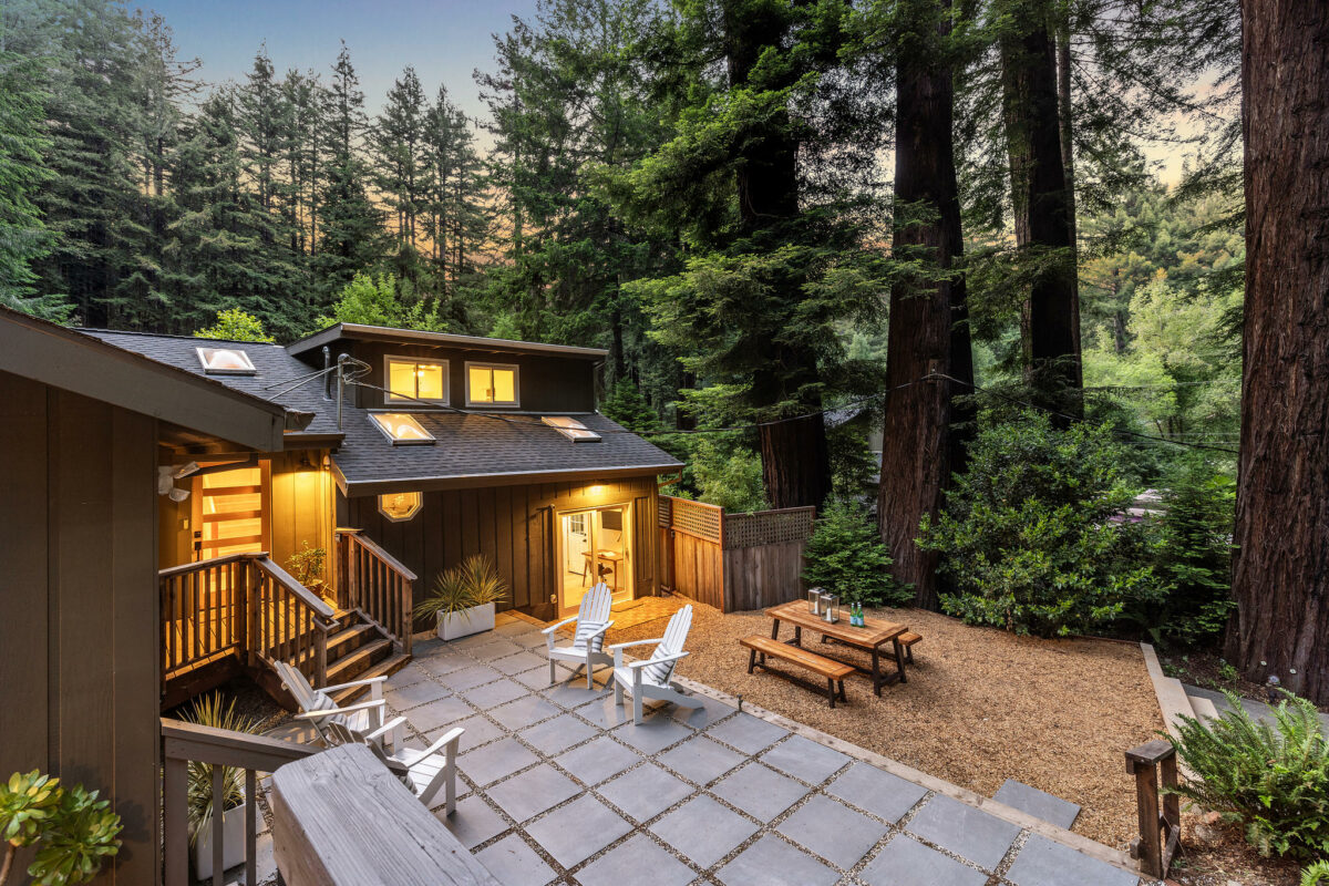 This three-bedroom, two-bathroom Cazadero nestled in redwoods is currently listed for $820,000. (Open Homes Photography)
