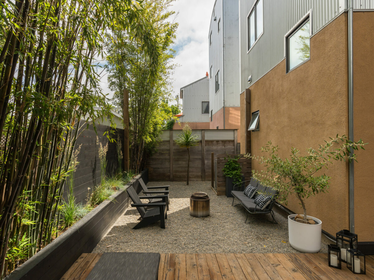 Towering bamboo shelters the courtyard. (Adam Potts)