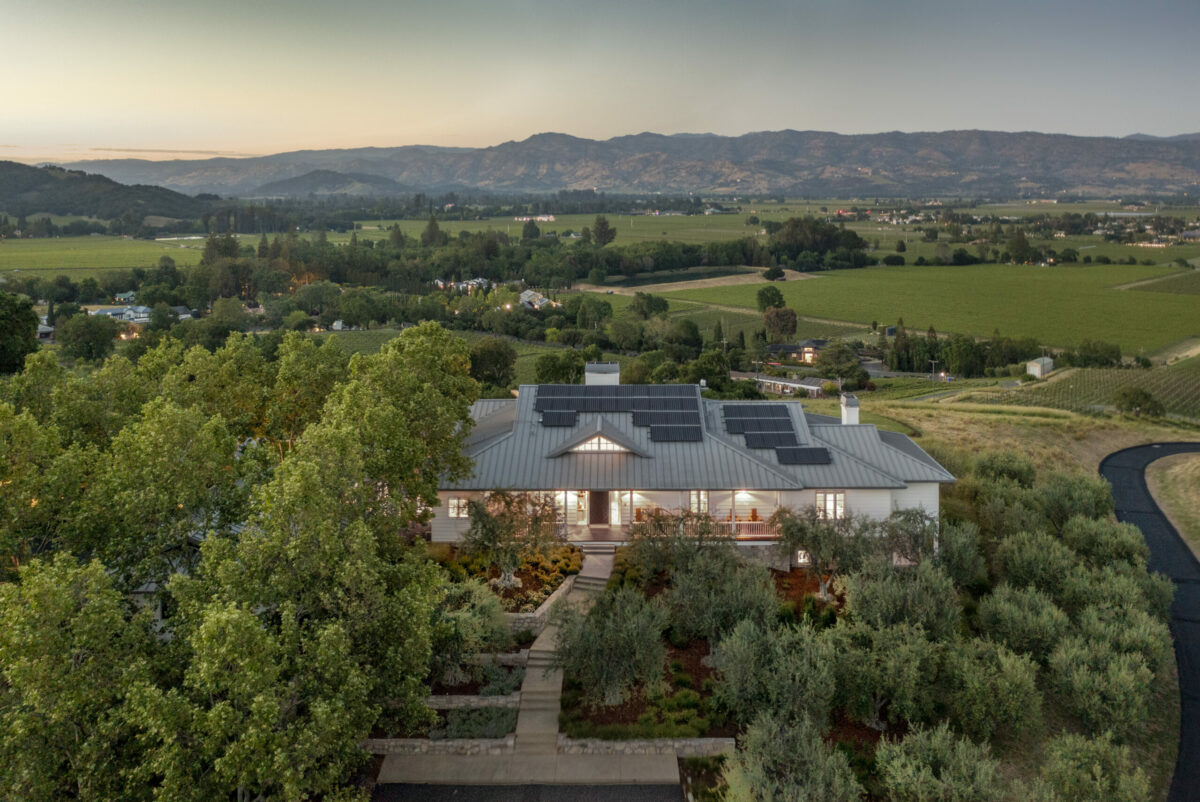 The home of Betsy Moulds and the late Steve Moulds—of the Moulds Family Vineyard—has been listed for sale for $25 million—Napa’s most expensive property to date. (Paul Rollins for Sotheby’s International Realty)