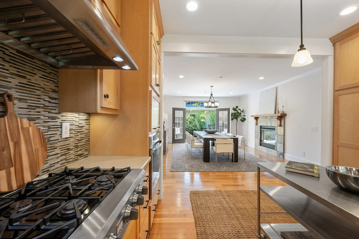 The kitchen adjoins the dining room. (Open Homes Photography)