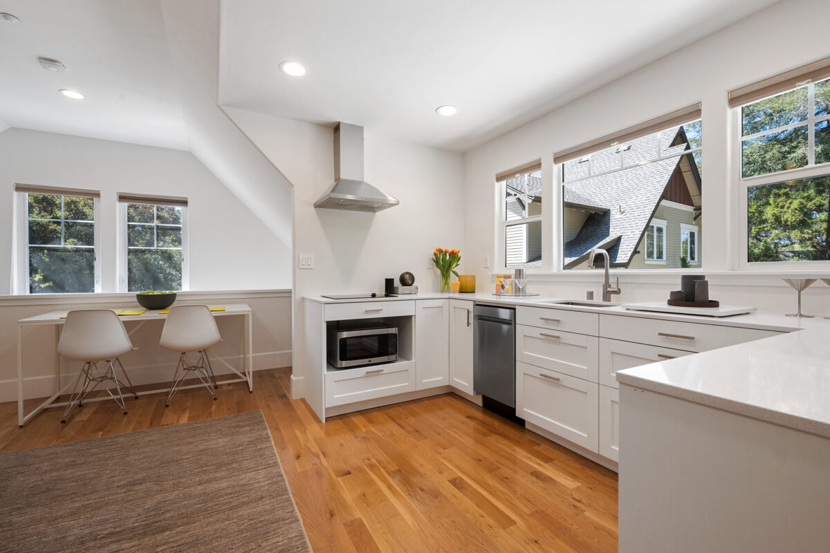 Kitchen and eating area in the second unit. (Open Homes Photography)