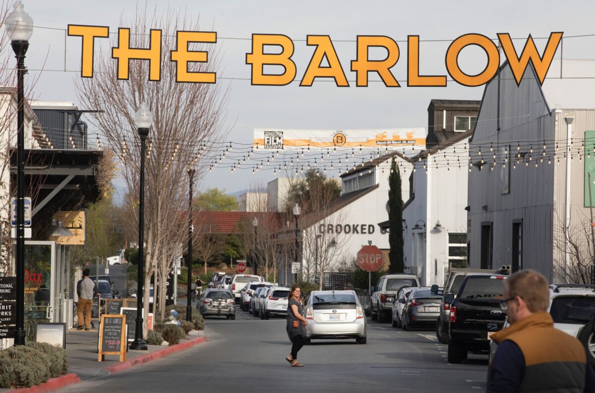 The Barlow bustles with activity in Sebastopol. (John Burgess / The Press Democrat, file)