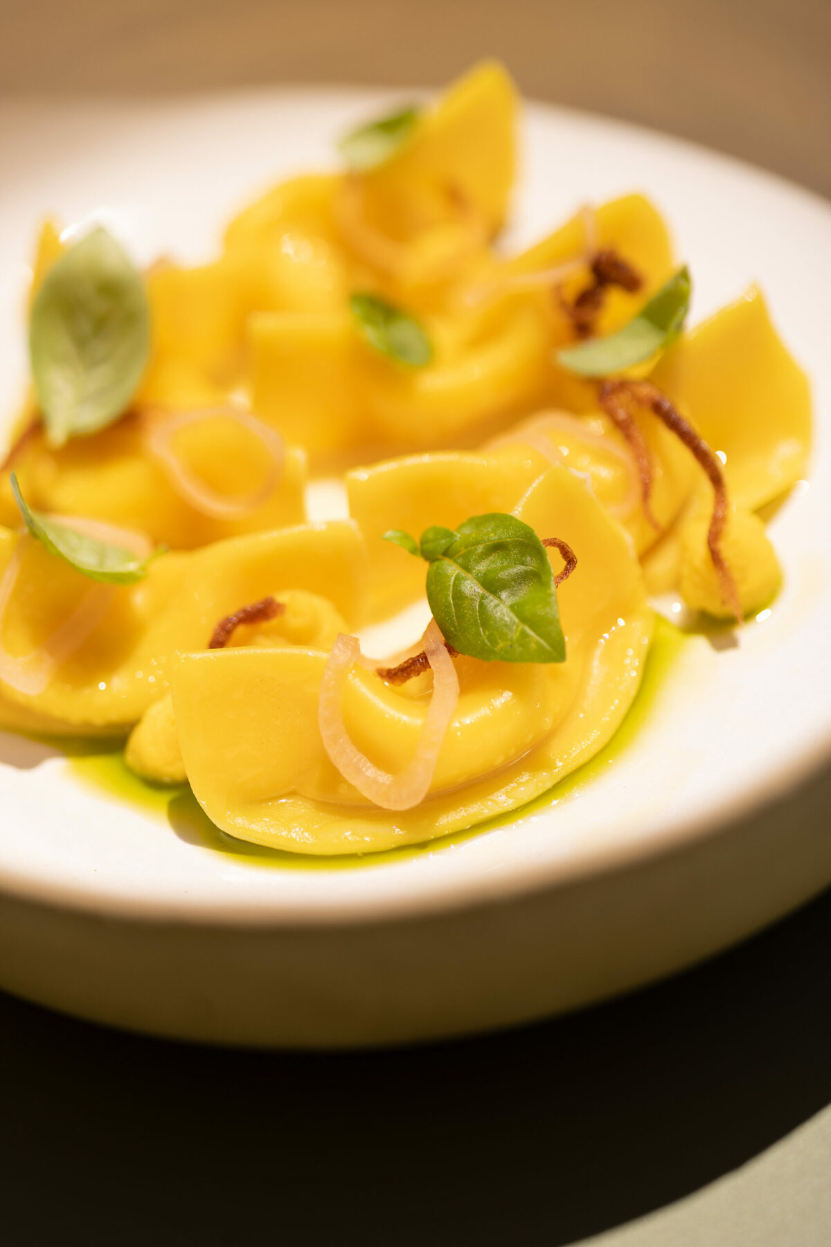 Casoncelli, Brentwood Corn, Polenta, Basil from Molti Amici in Healdsburg Wednesday, July 19, 2023. (Photo John Michael/The Press Democrat)