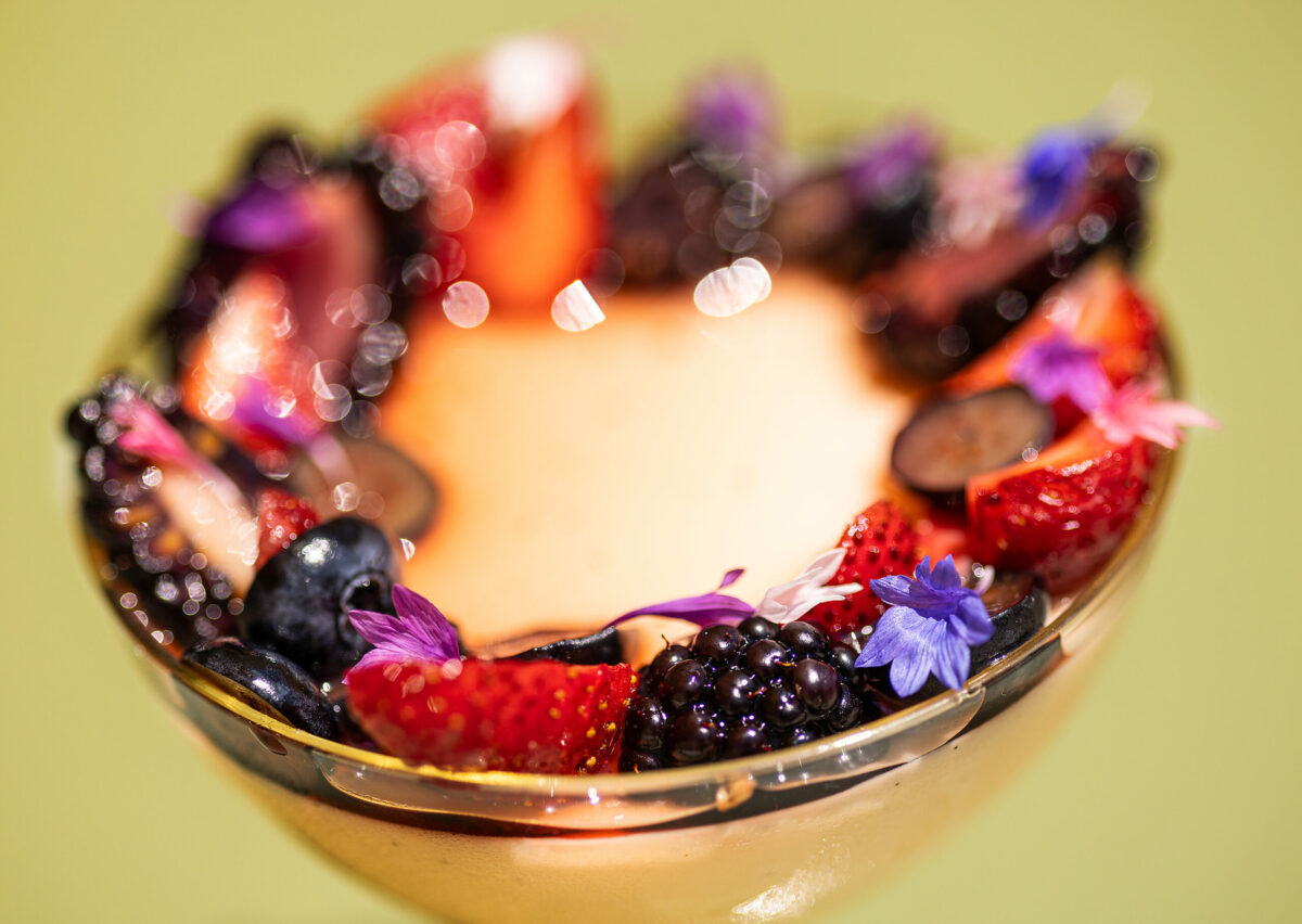 Panna Cotta, Market Berries, Montenegro from Molti Amici in Healdsburg Wednesday, July 19, 2023. (John Burgess/The Press Democrat)