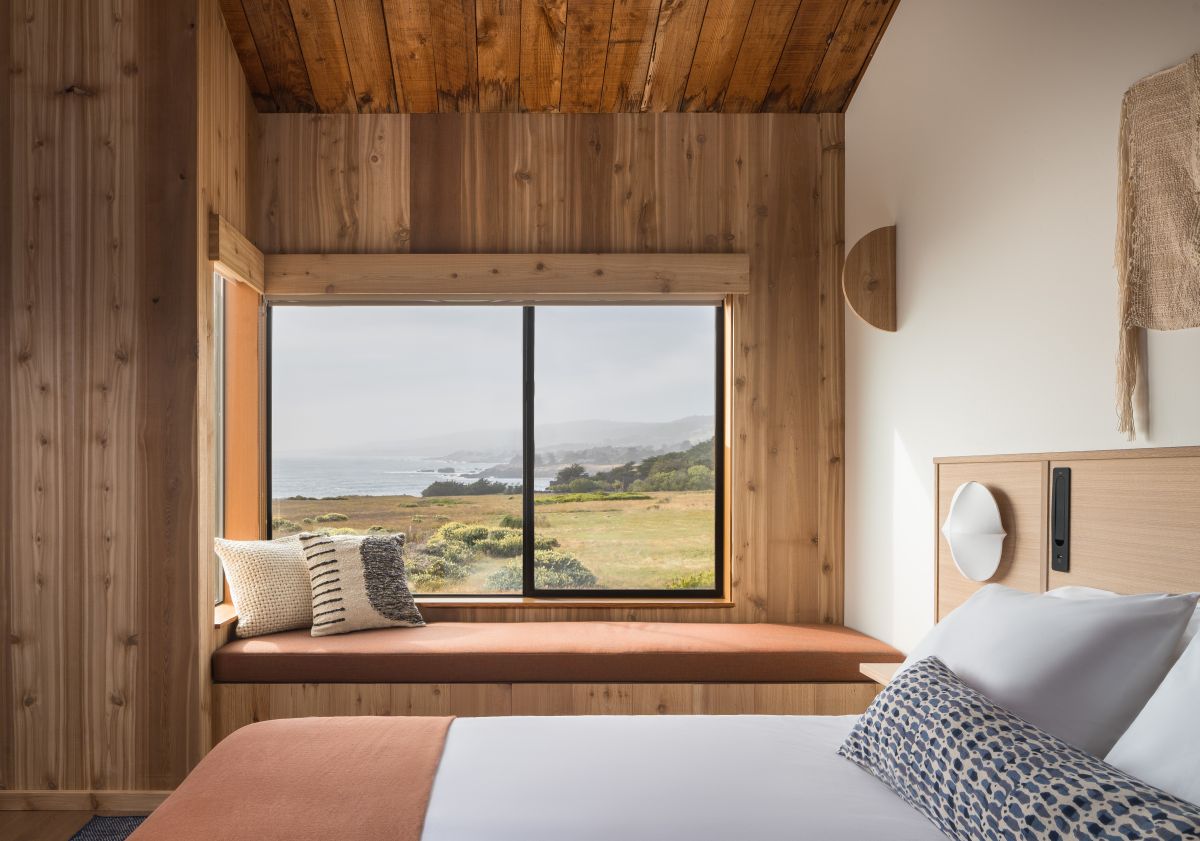 Many of the guest rooms at The Sea Ranch Lodge offer cozy window seats that encourage guests to linger and take in sweeping coastal views. (Adam Potts)