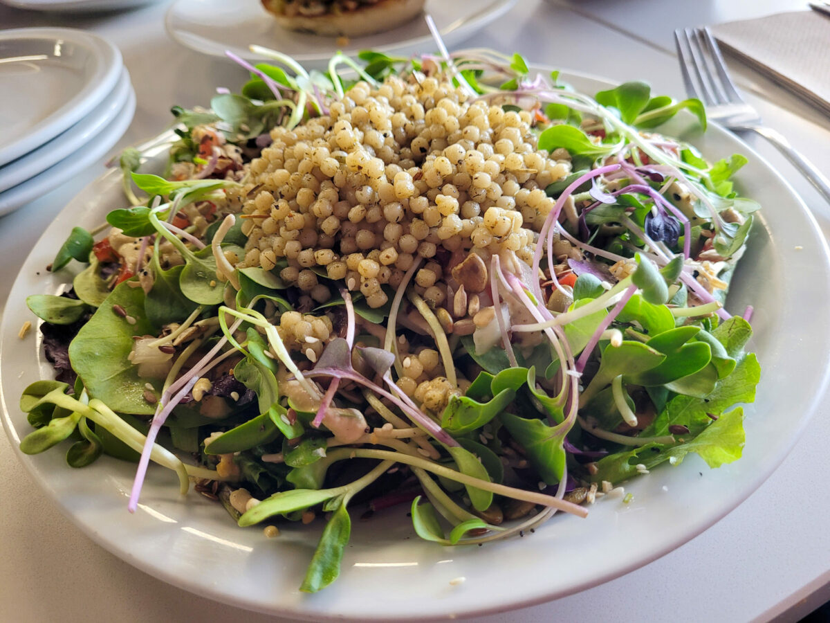 Israeli salad at Cozy Plum in Sebastopol. (Heather Irwin / Sonoma Magazine)