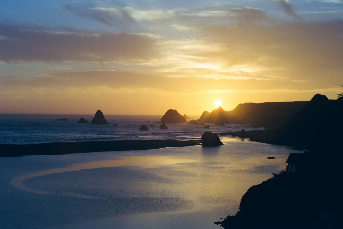 Take in spectacular sunset views on the coast at River's End Restaurant and Inn in Jenner. (Sonoma County Tourism)