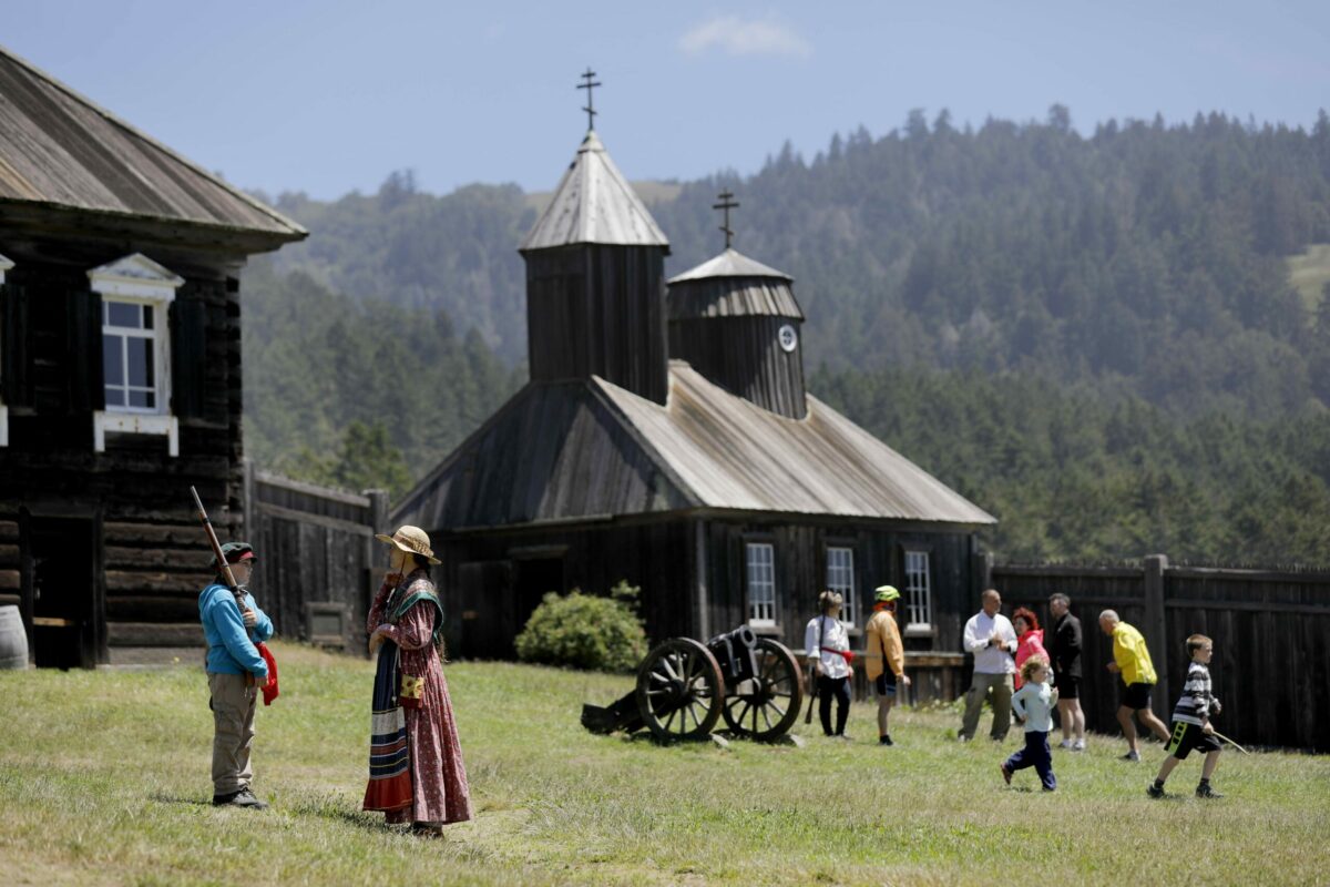 Students, educators and tourists visit Fort Ross State Historic Park in Fort Ross on Wednesday, May 22, 2019. (Beth Schlanker / The Press Democrat)