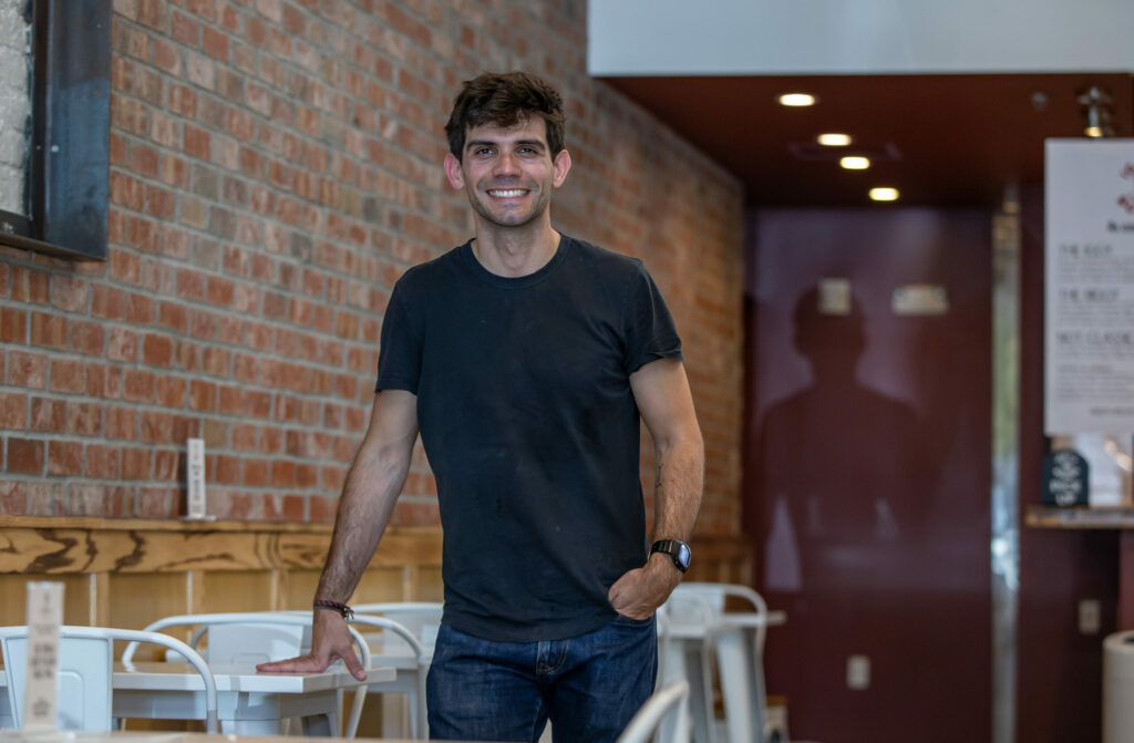 Ignacio Garat, owner of Iggy’s Organic Burgers on the plaza, Friday in Downtown Healdsburg June 30, 2023. (Chad Surmick / The Press Democrat)