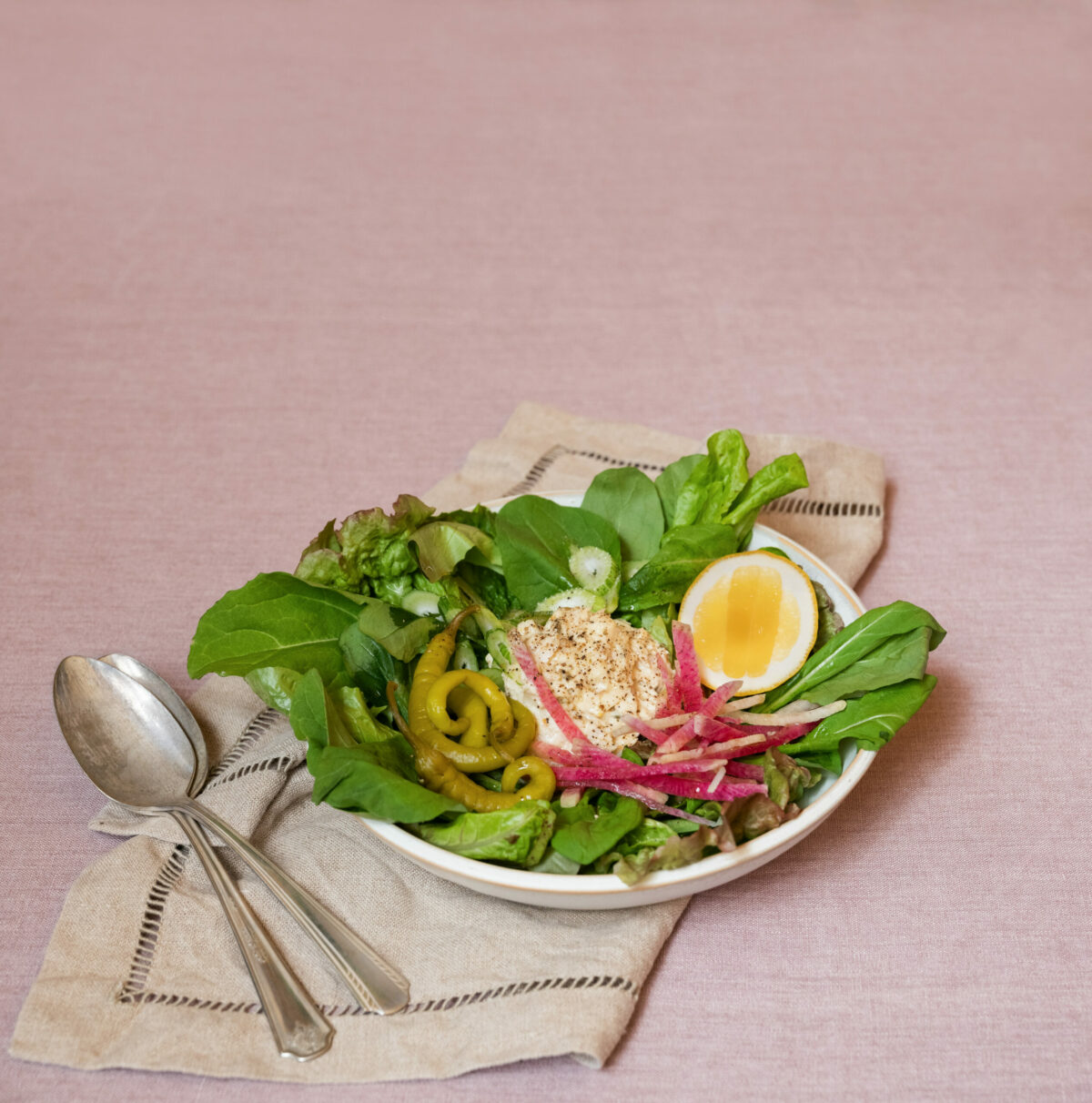 Salad from Valley Bar + Bottle in Sonoma. (Eileen Roche/For Sonoma Magazine)