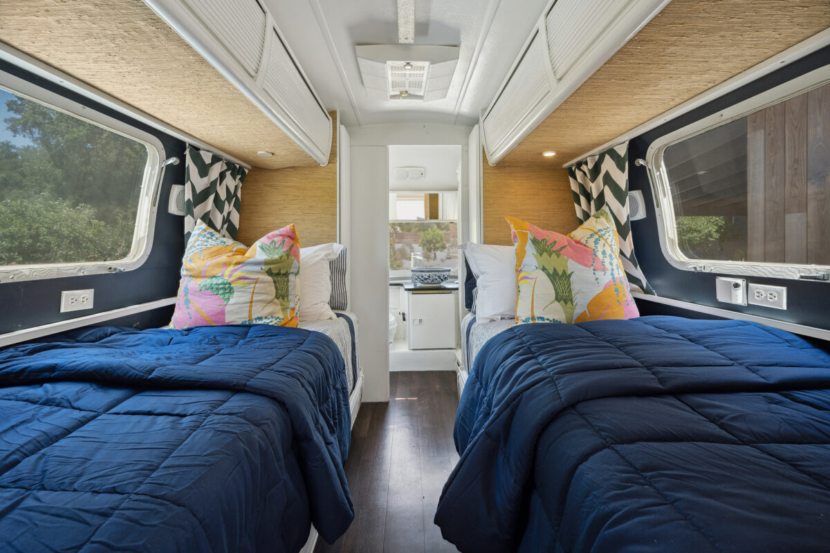 Sleeping area in the Airstream. (Open Homes Photography)