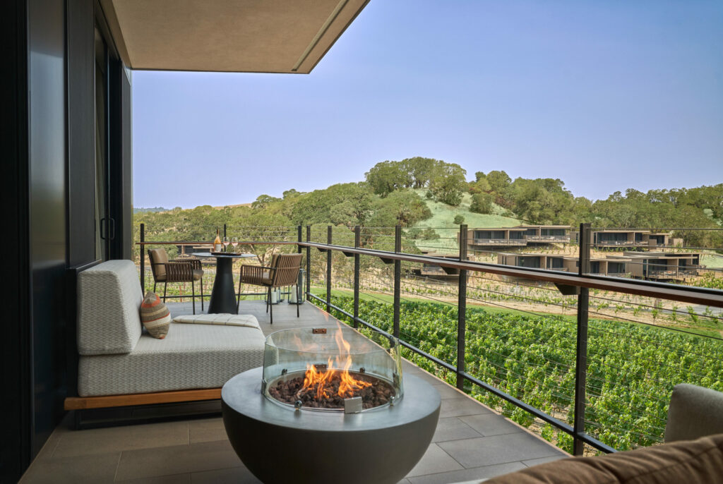 View from the back patio of a guest room at Montage Healdsburg. (Montage Healdsburg)