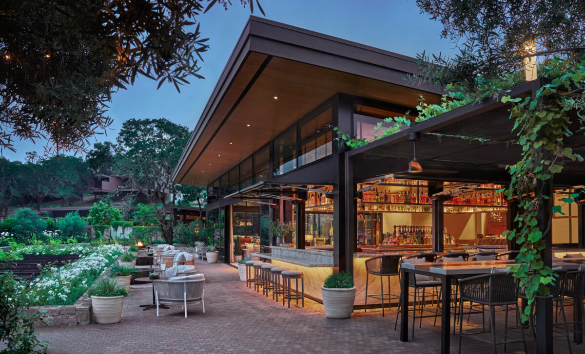 Outdoor seating area at the Scout Field Bar at Montage Healdsburg. (Montage Healdsburg)