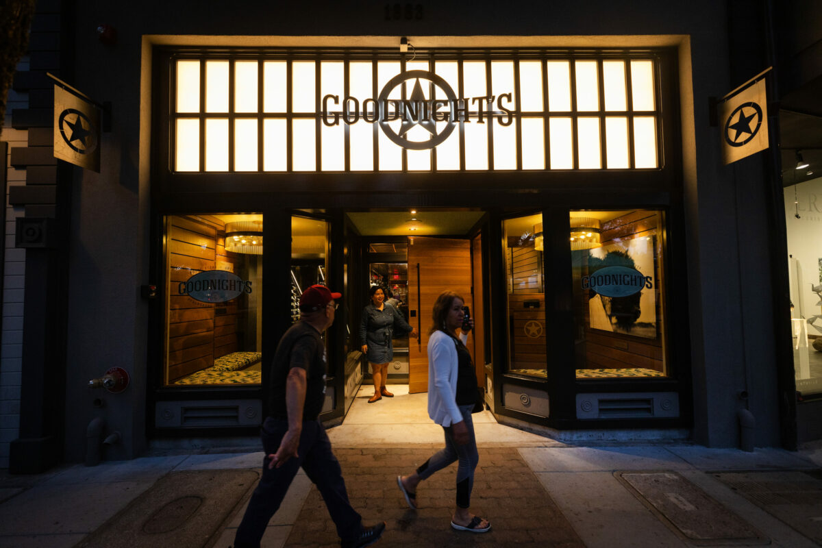 Goodnight’s Prime Steak + Spirits Friday, August 11, 2023 on the square in Healdsburg. (Photo John Burgess/The Press Democrat)