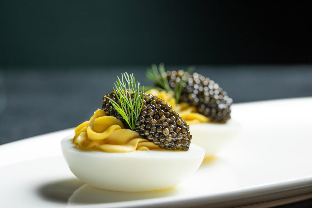 Devilled eggs at Regiis Ova in Yountville