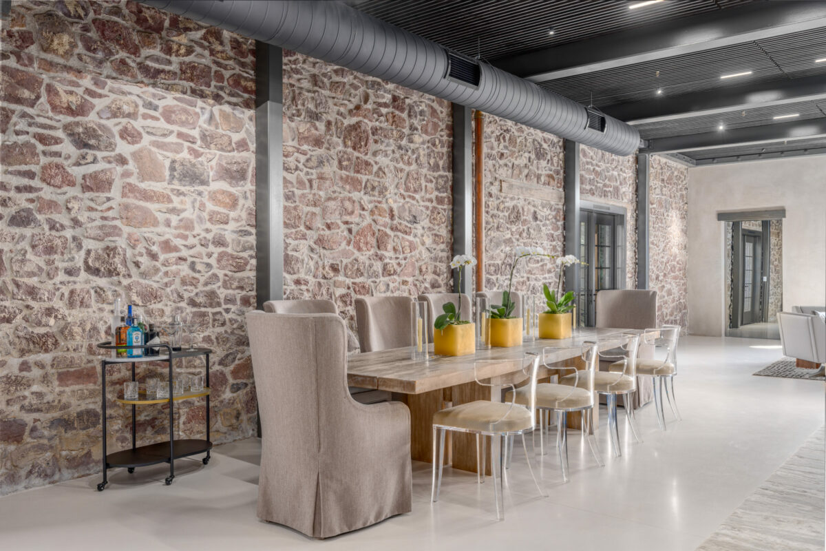 A former Sonoma icehouse, artfully converted into a cozy, two building home, is listed for sale for $7.995 million. (Paul Rollins for Sotheby’s International Realty)
