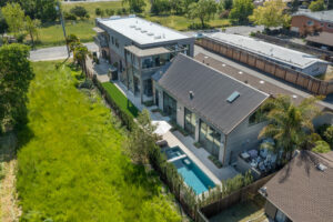 Aerial view of the property. (Paul Rollins for Sotheby’s International Realty)