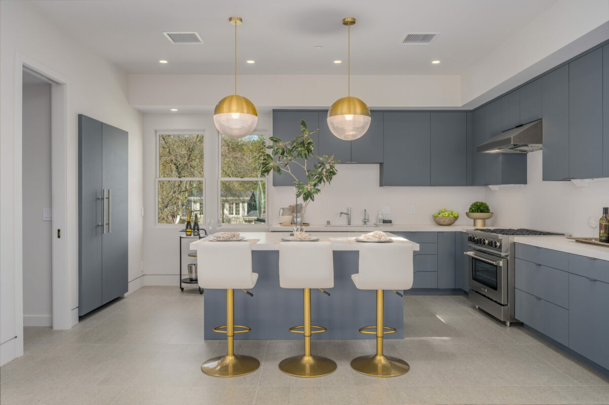 The second story kitchen. (Paul Rollins for Sotheby’s International Realty)