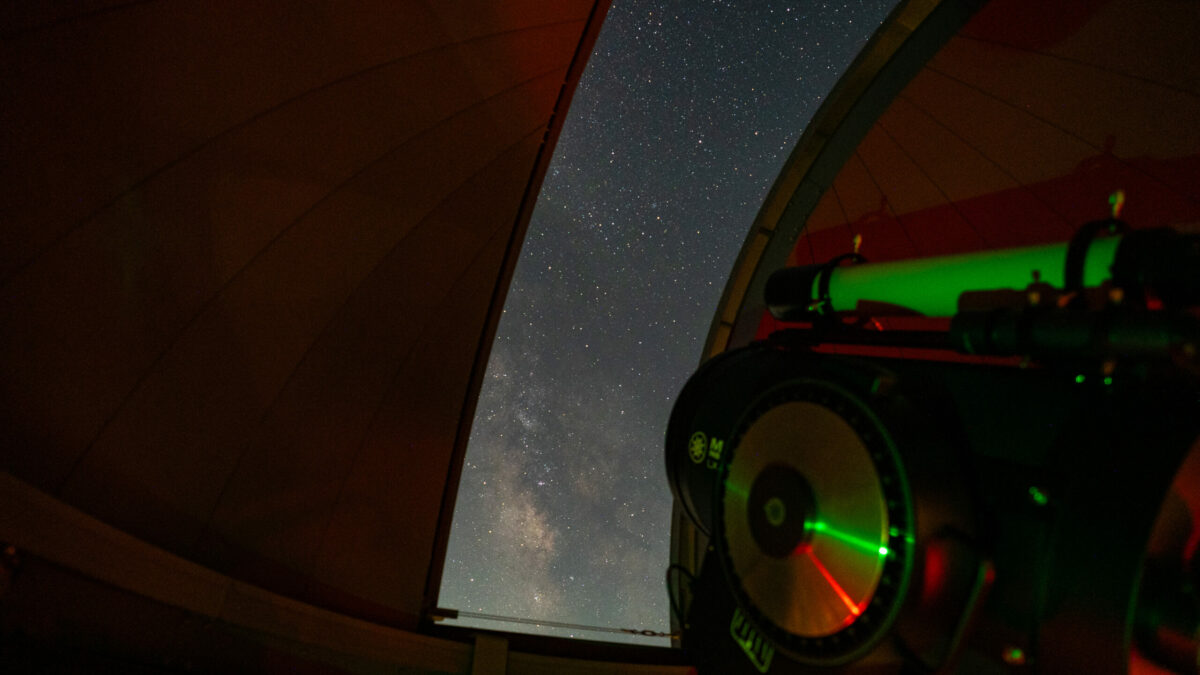 Inside the rotating home observatory. (Steven Magner)