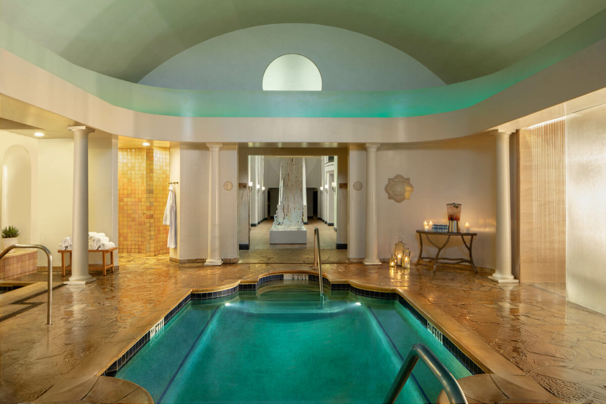 Indoor pool at the Fairmont Sonoma Mission Inn and Spa in Sonoma. (Lisa Romerein)