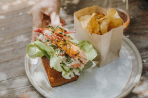 Folktable's Green Goddess Lobster roll. Aug. 8, 2023 (Photo by Erika Cole)
