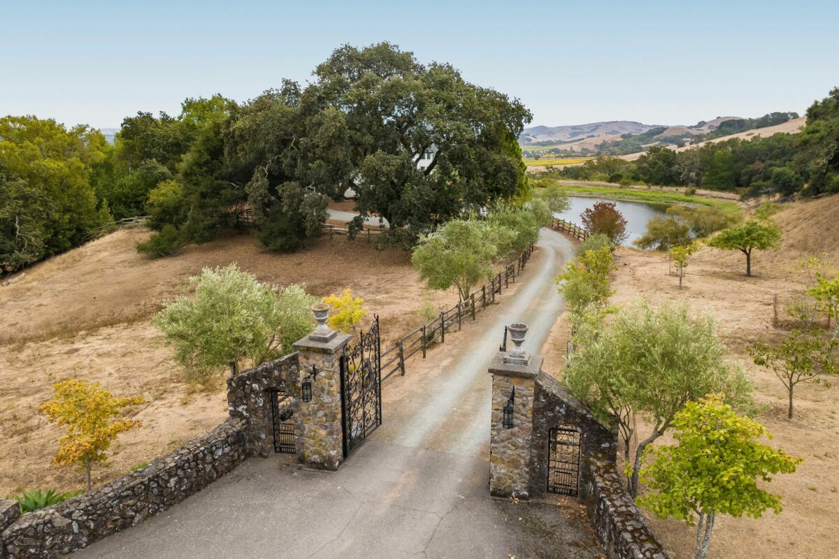 A modern Sonoma estate on 17 acres is currently listed for $6,500,000. The acreage includes riding trails, stables and a private lake. (Stephen Sugg / Sotheby’s International Realty)