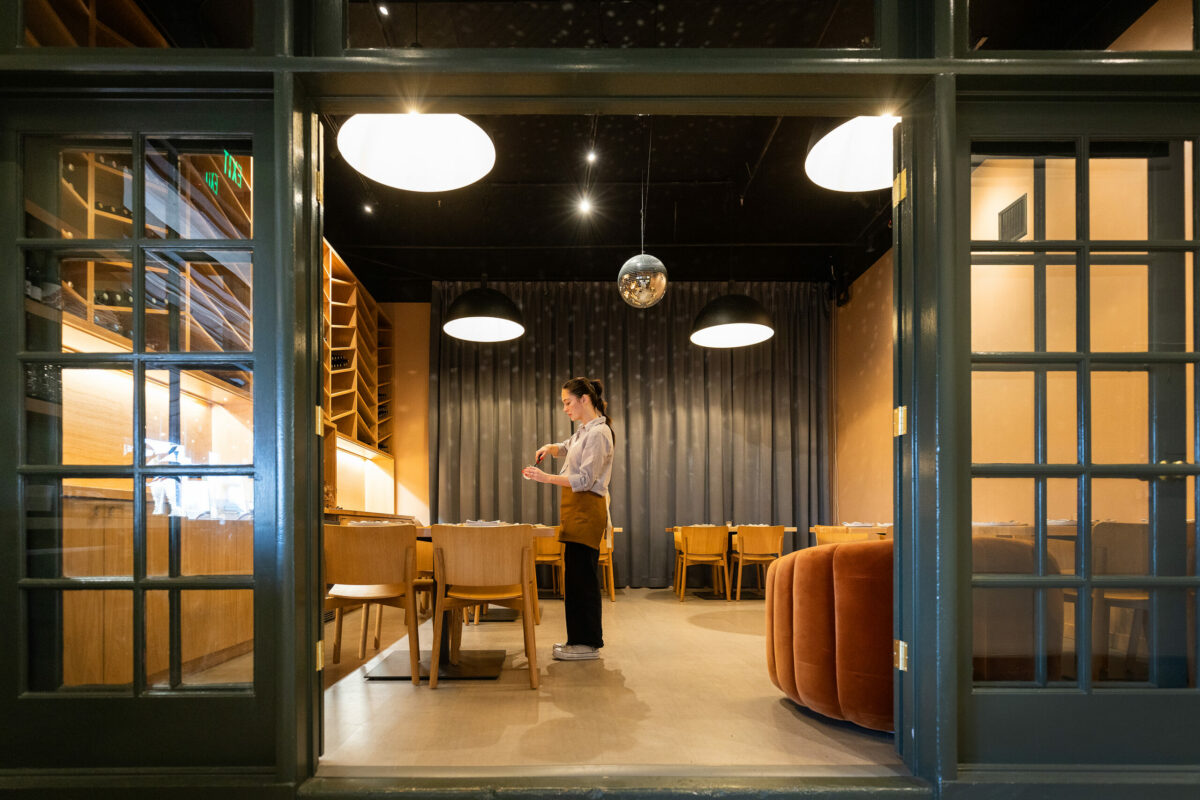 The secluded private dining room away from the hustle and bustle of the bar in Luma Bar and Eatery in Petaluma. (John Burgess/The Press Democrat)