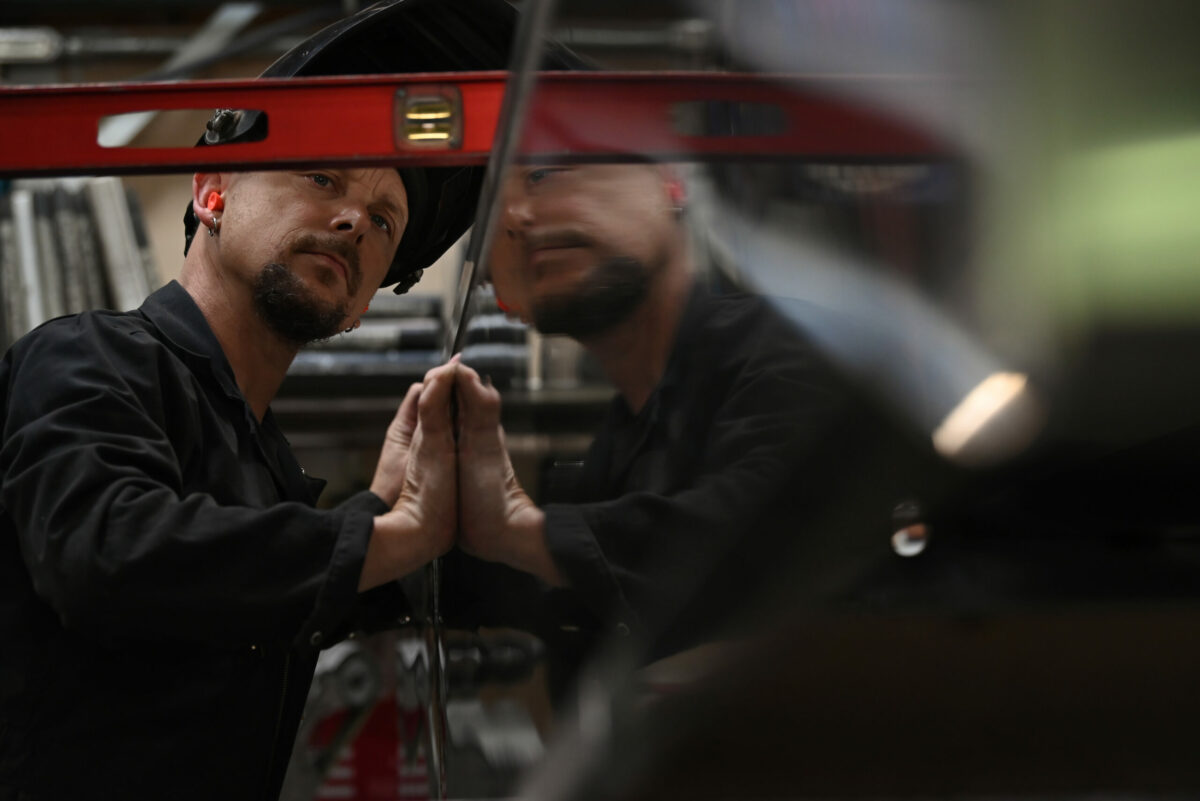 Leo Autuori works at Carlsen & Associates, a family-owned business in Healdsburg that builds and maintains winery equipment. (Erik Castro/for Sonoma Magazine)