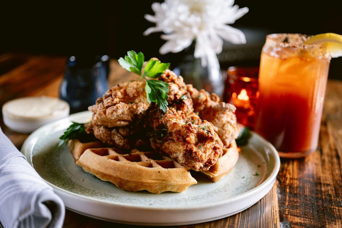 Chicken and waffles at The Lincoln in Napa
