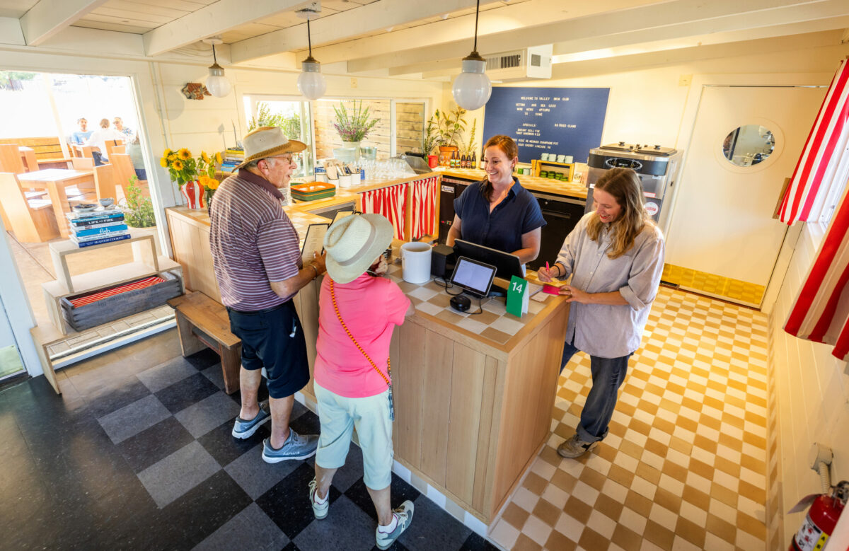 Opening day at the Valley Swim Club restaurant in Sonoma, Tuesday, Oct. 3, 2023. (John Burgess / The Press Democrat)