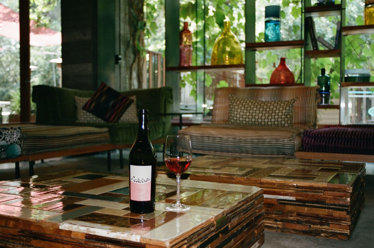 Rootdown Wine in h2hotel lobby in Healdsburg