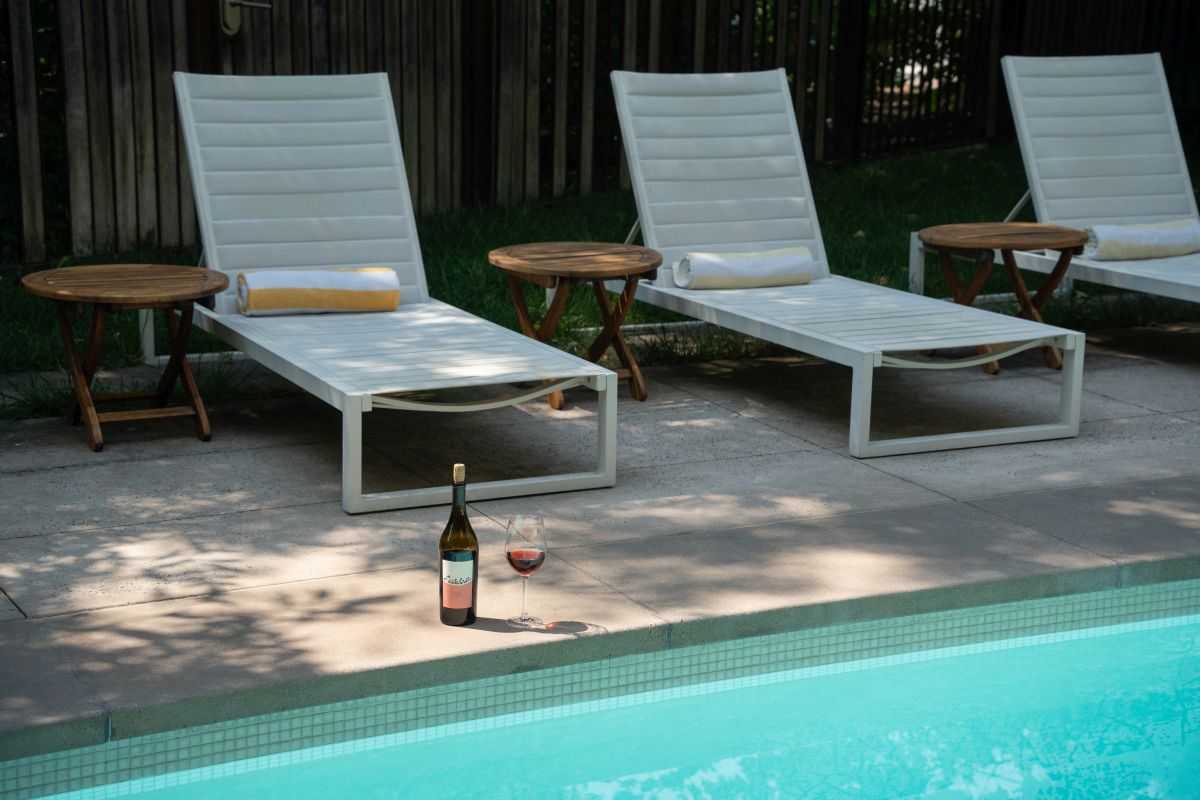 Rootdown Wine by h2hotel pool in Healdsburg